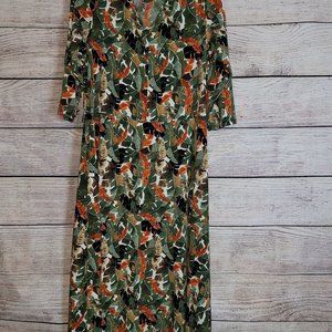 Ashley Stewart Leaf Print Dress